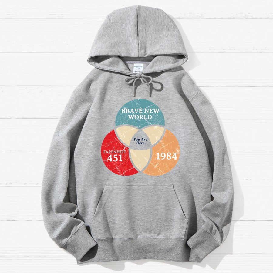 You Are Here Geek Cotton Hoodie