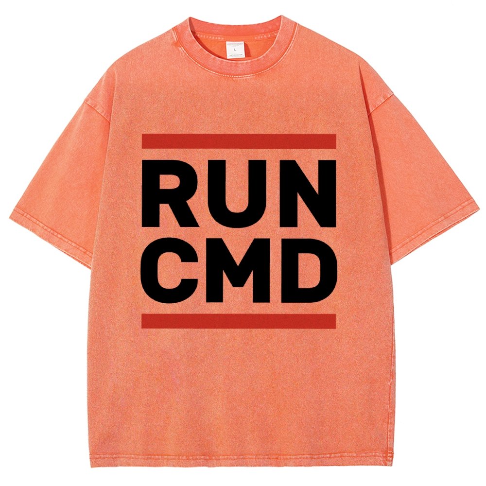 RUN CMD Vintage Distressed T-shirt