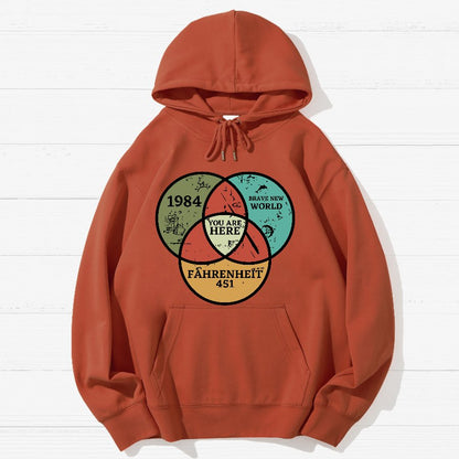 You Are Here Geek Cotton Hoodie