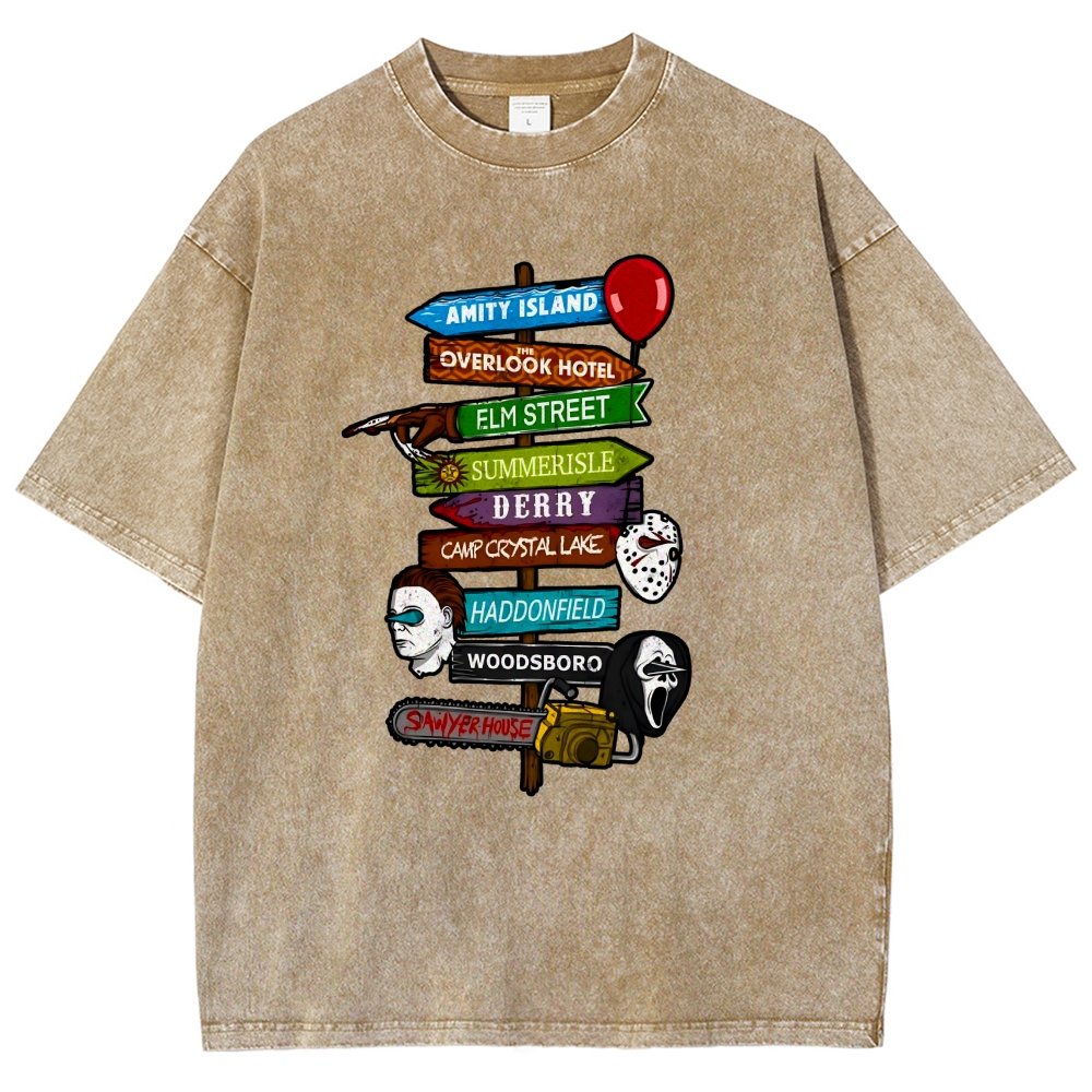 Horrible Road Signs Vintage Distressed T-shirt