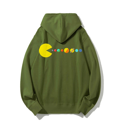 Mister Universe Printed Back Unisex Cotton Hoodie