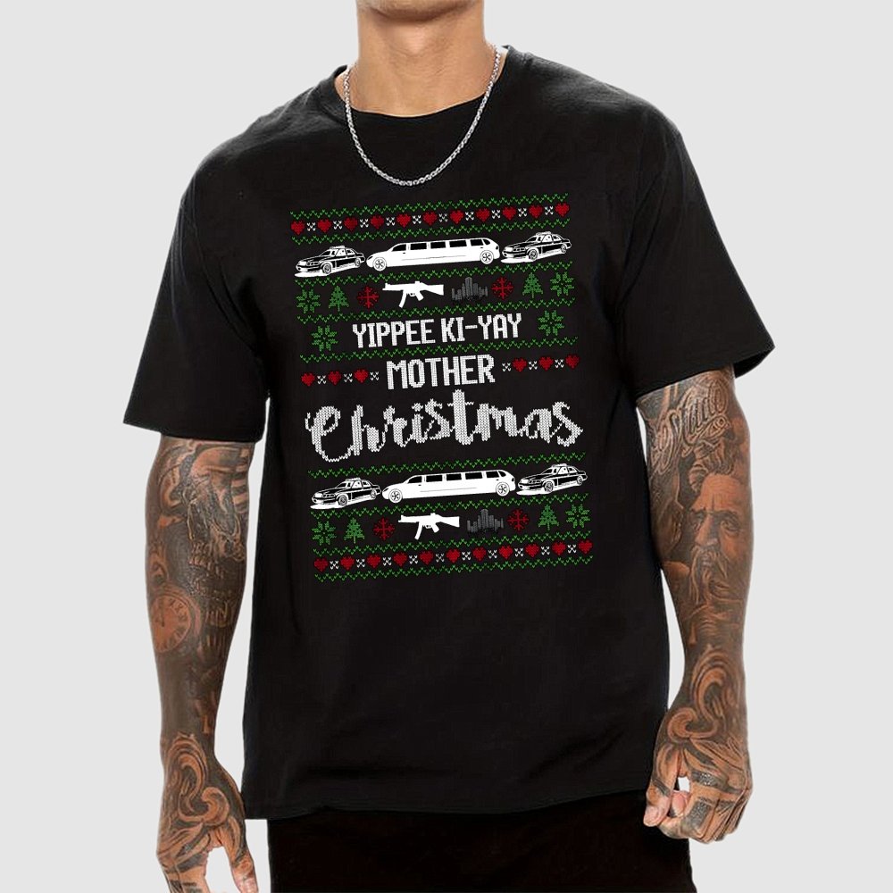 Yippee Ki-Yay Mother Christmas Ugly Geek T-Shirt