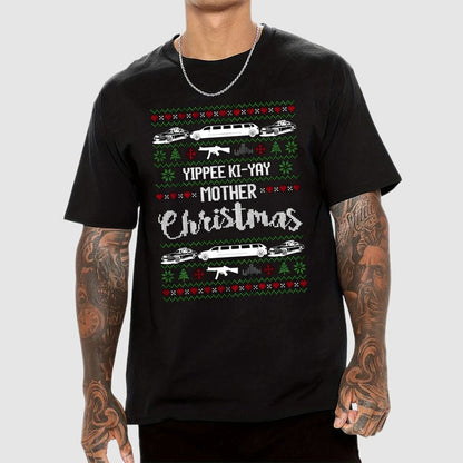 Yippee Ki-Yay Mother Christmas Ugly Geek T-Shirt