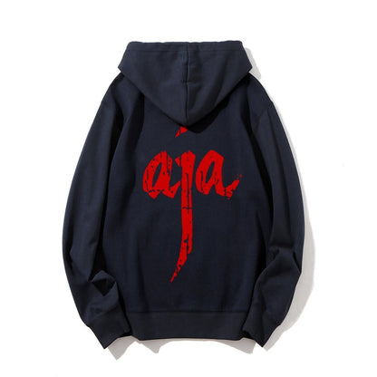 Aja Printed Back Unisex Cotton Hoodie