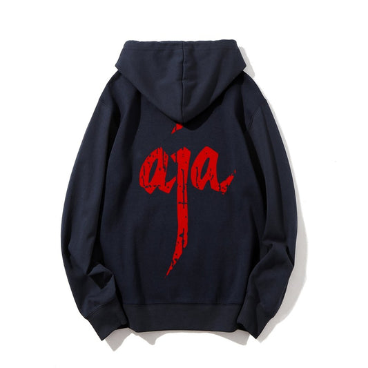 Aja Printed Back Unisex Cotton Hoodie