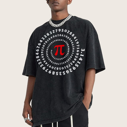 Pi Science Number Sequence Vintage Distressed T-shirt