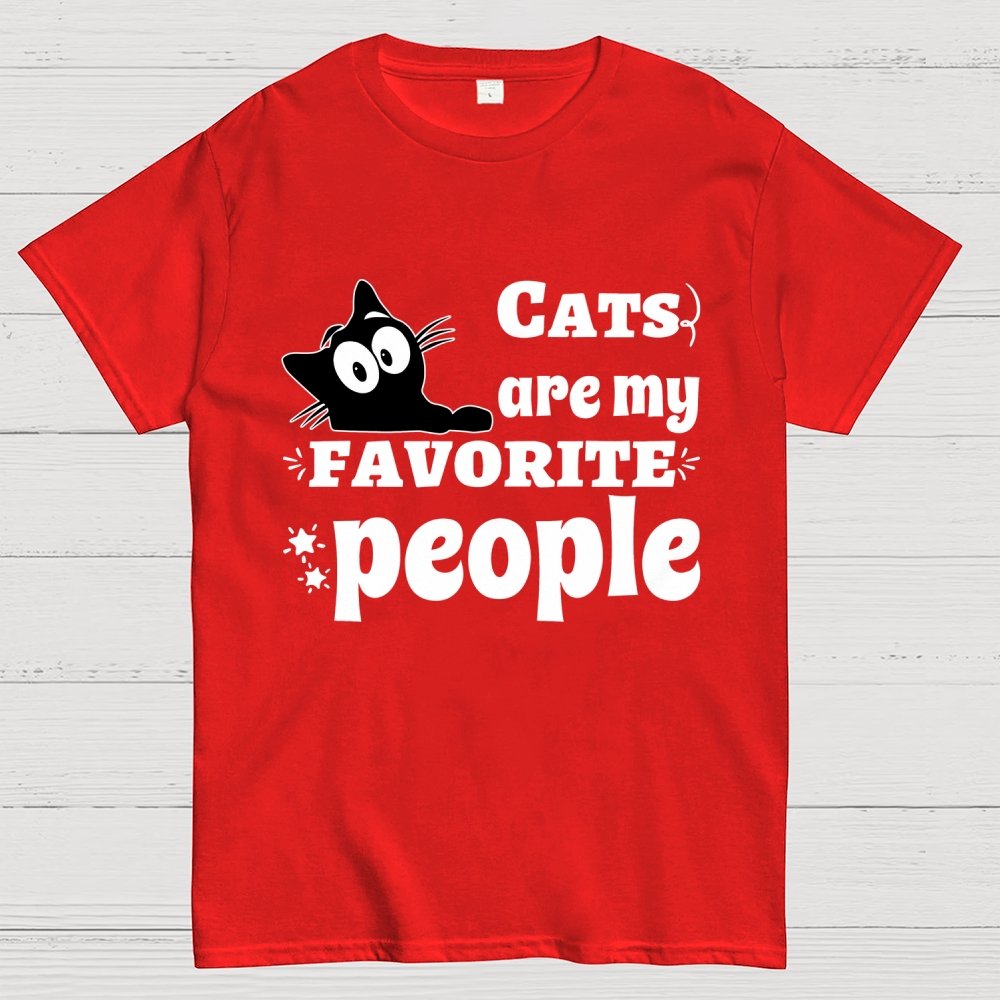 Cats Are My Favorite People Unisex Geek T-Shirt