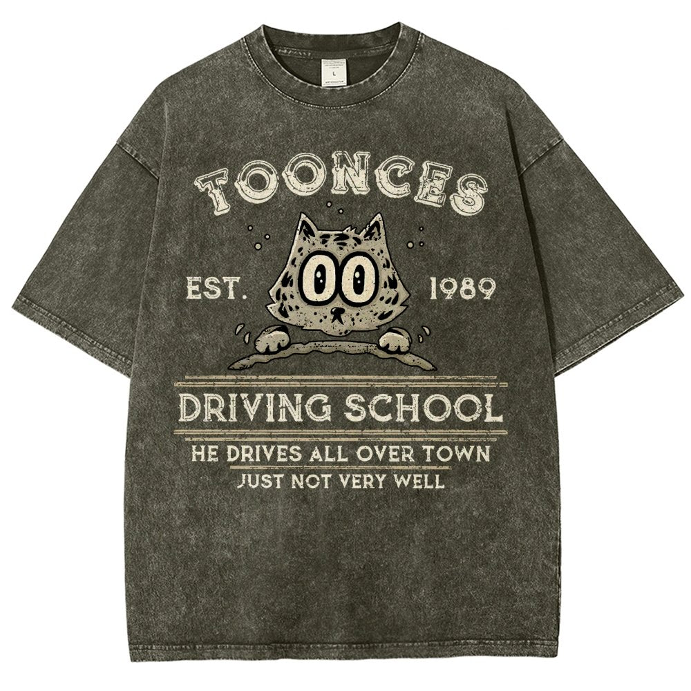 Roadster Driving School Vintage Distressed T-shirt