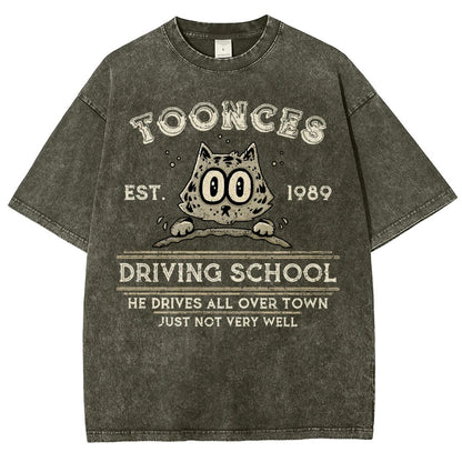 Roadster Driving School Vintage Distressed T-shirt