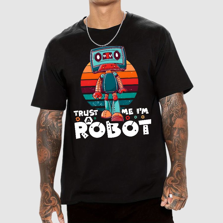 Trust Me I'm A Robot Funny Robotic Sci Fi Vintage Geek T-Shirt