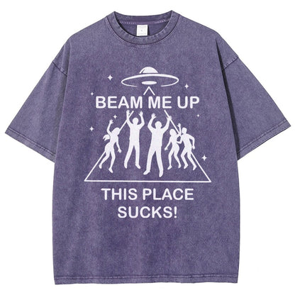 Warp Me Away Vintage Distressed T-shirt