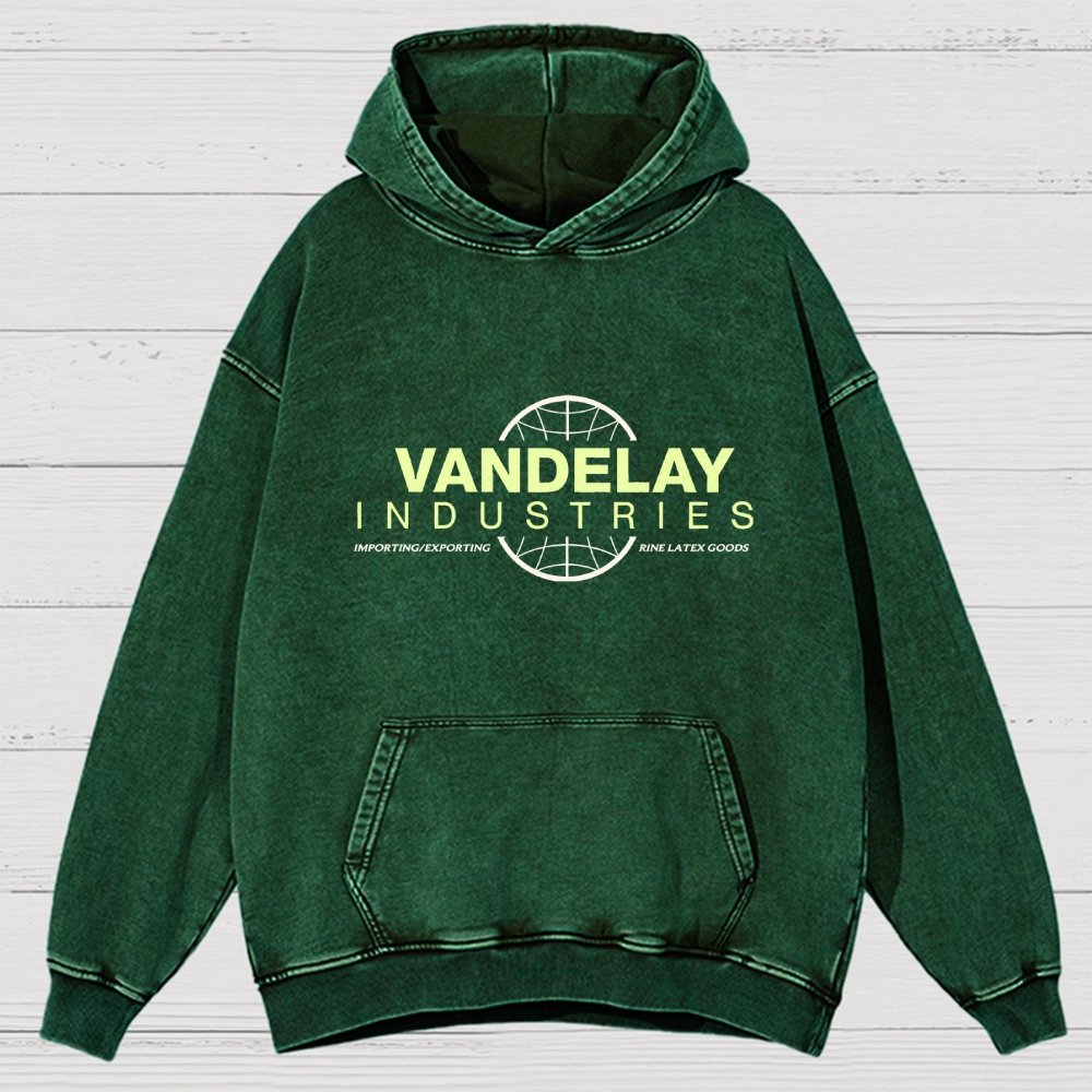 Vintage Distressed Hoodie with Retro - Style Brand