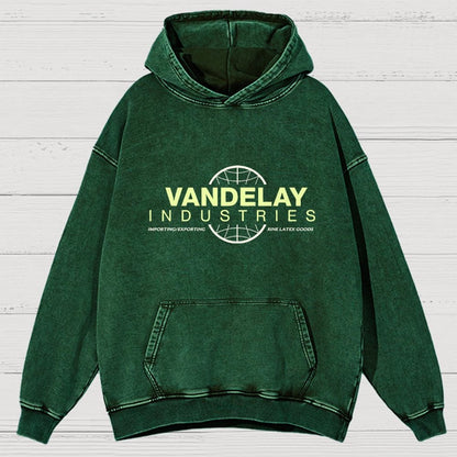 Vintage Distressed Hoodie with Retro - Style Brand