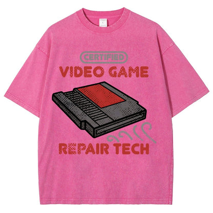 Video Game Repair Tech Vintage Distressed T-shirt