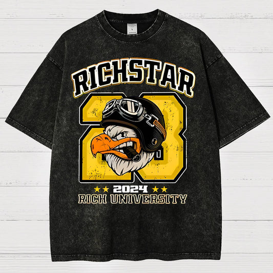 Rich Star Graphic Print Vintage Distressed T-shirt