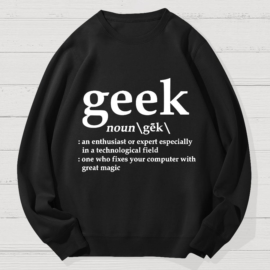 Geek Definition Cotton Sweatshirt