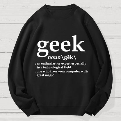 Geek Definition Cotton Sweatshirt