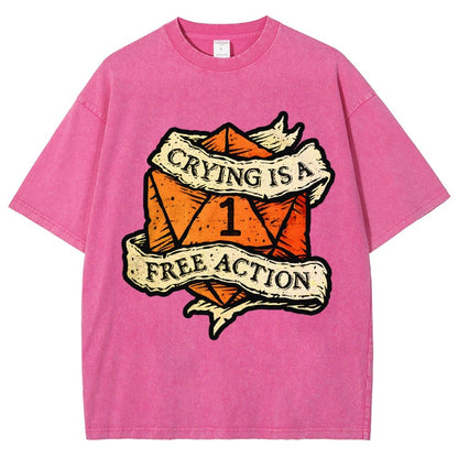 Crying is a free action Vintage Distressed T-shirt
