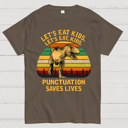 Punctuation Saves Lives Funny Geek T-Shirt