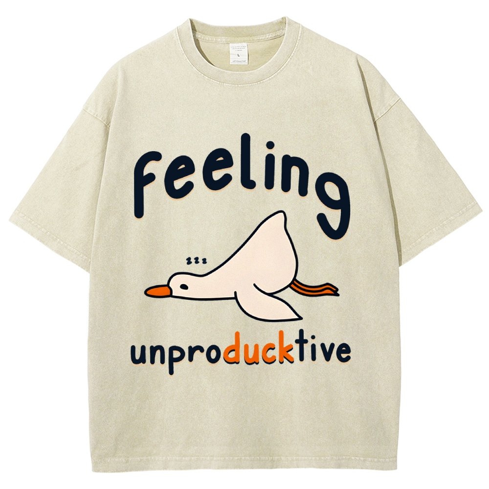 Feeling Unproducktive Vintage Distressed T-shirt