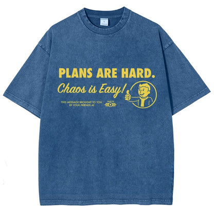 Chaos is Easy Vintage Distressed T-shirt