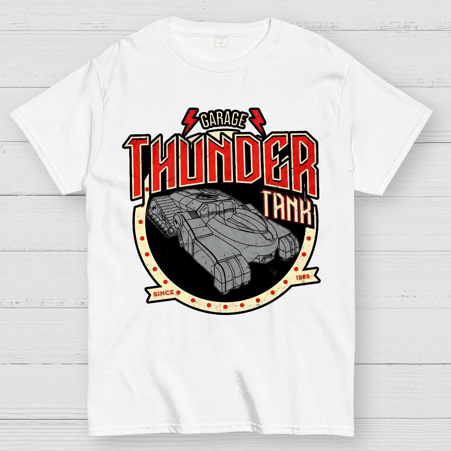 Thunder Tank Garage Buy Now Geek T-Shirt