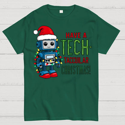 Have a Tech-Tacular Christmas! Cute Robot Holiday Geek T-Shirt