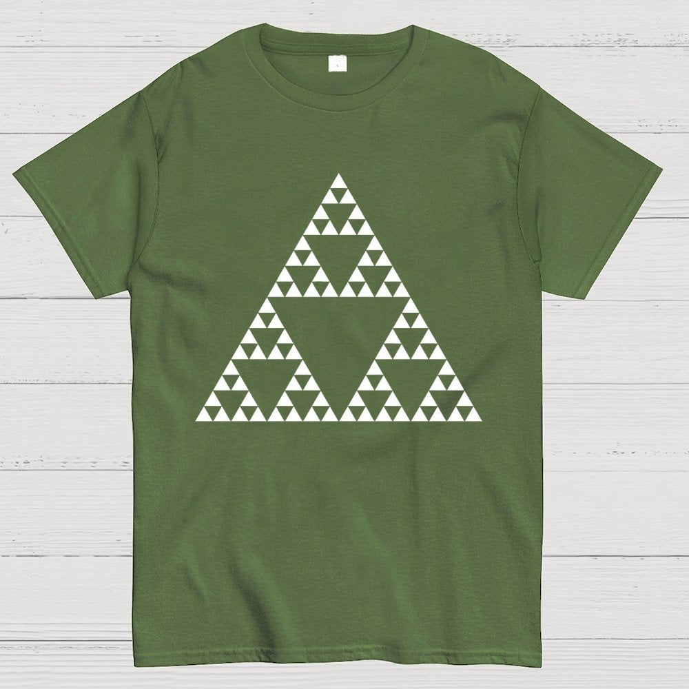 Sierpinski Triangle Fractal Unisex Geek T-Shirt