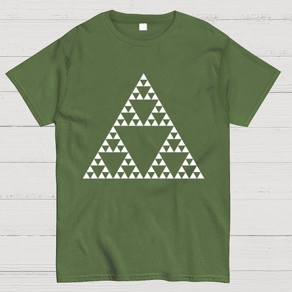 Sierpinski Triangle Fractal Unisex Geek T-Shirt
