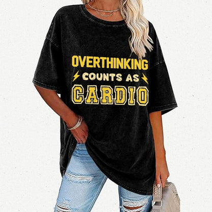 Overthinking Counts As Cardio Vintage Distressed T-shirt