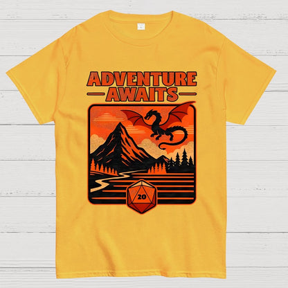RPG Vintage Adventure Dragon Geek T-Shirt