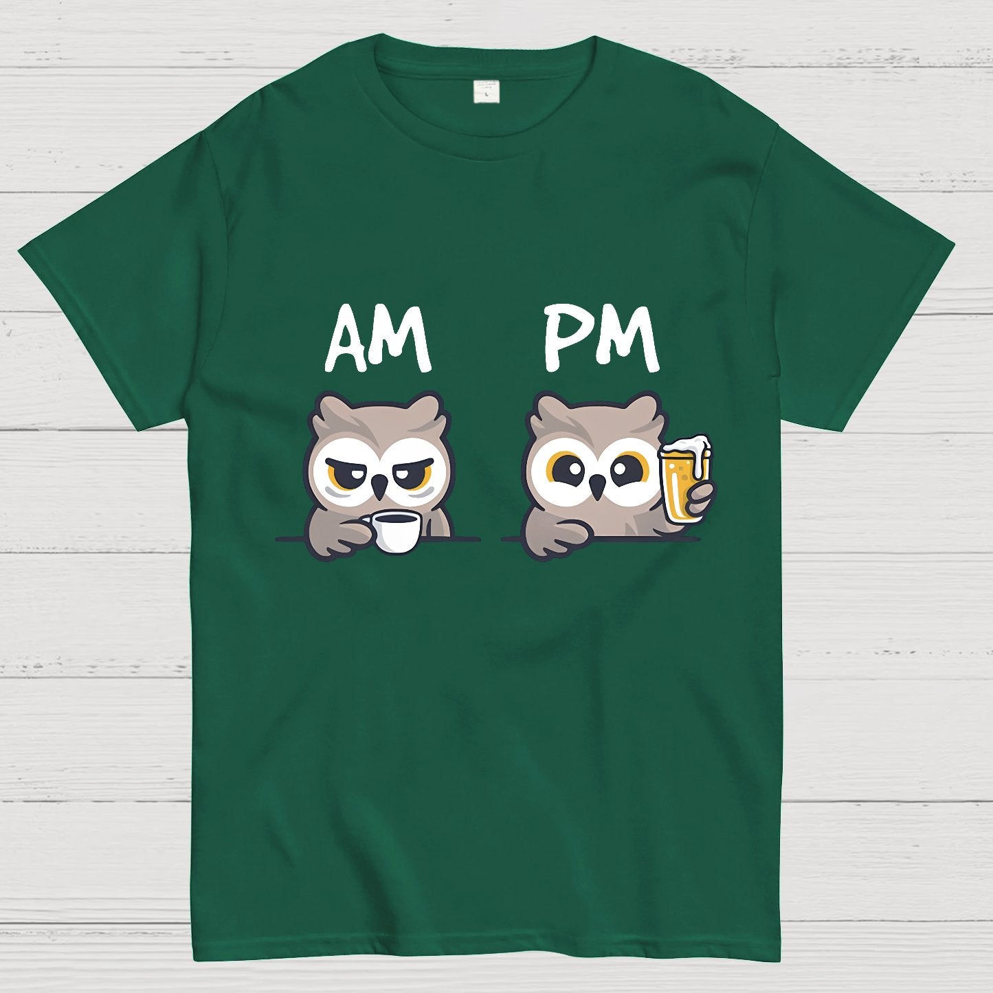 AM PM owl clock Geeky T-Shirt