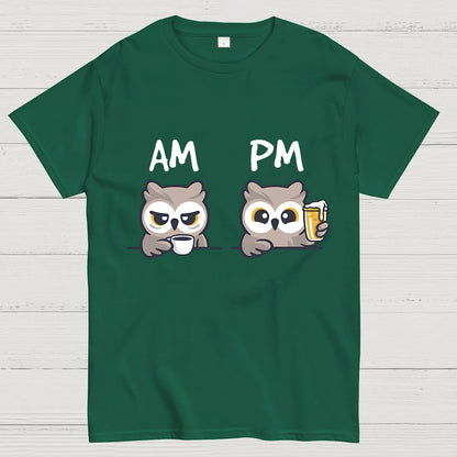 AM PM owl clock Geeky T-Shirt