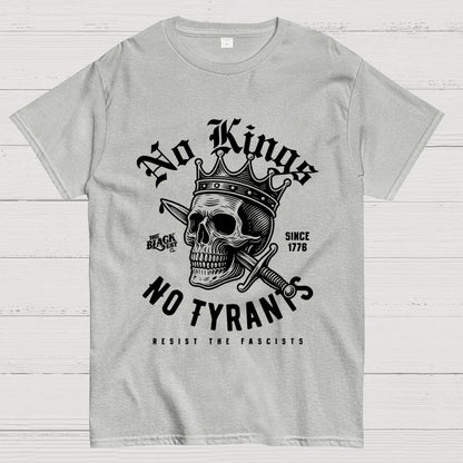 No Kings No Tyrants Skull Protest Geek T-Shirt