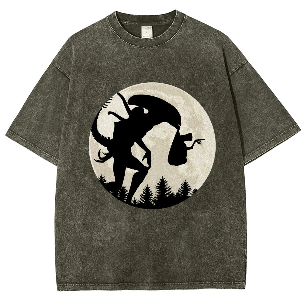Space Creature Vintage Distressed T-shirt