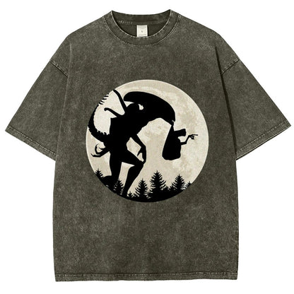 Space Creature Vintage Distressed T-shirt