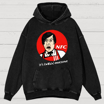 Not Fried Chicken Vintage Distressed Hoodie