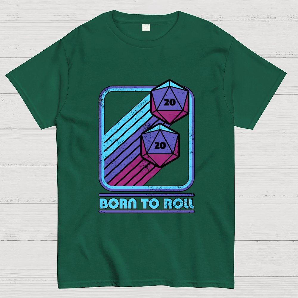 RPG Vintage Born To Roll Geek T-Shirt