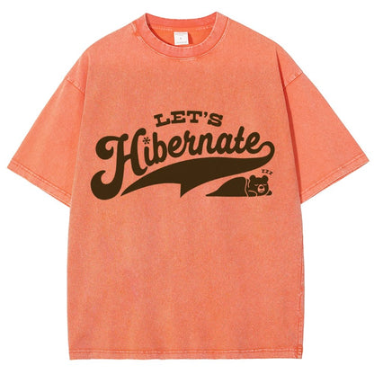 Team Bear Let's Hibernate Vintage Distressed T-shirt