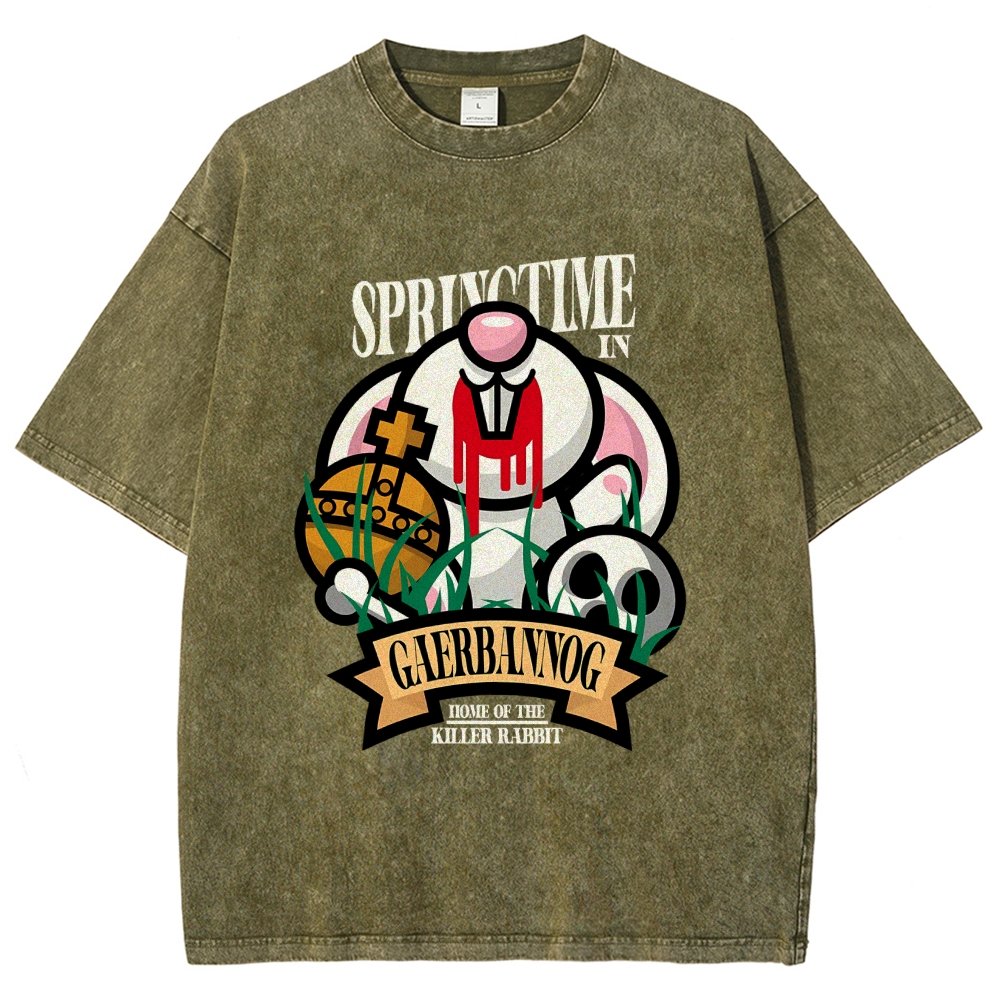 Spring Killer Rabbit Vintage Distressed T-shirt
