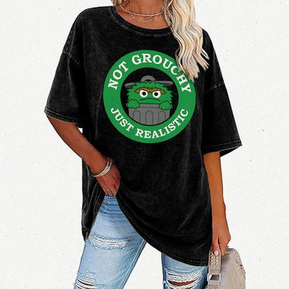 I'm Not Grouchy Vintage Distressed T-shirt