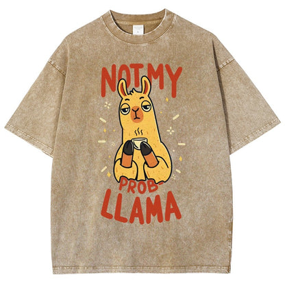 Not My Prob-Llama Vintage Distressed T-shirt