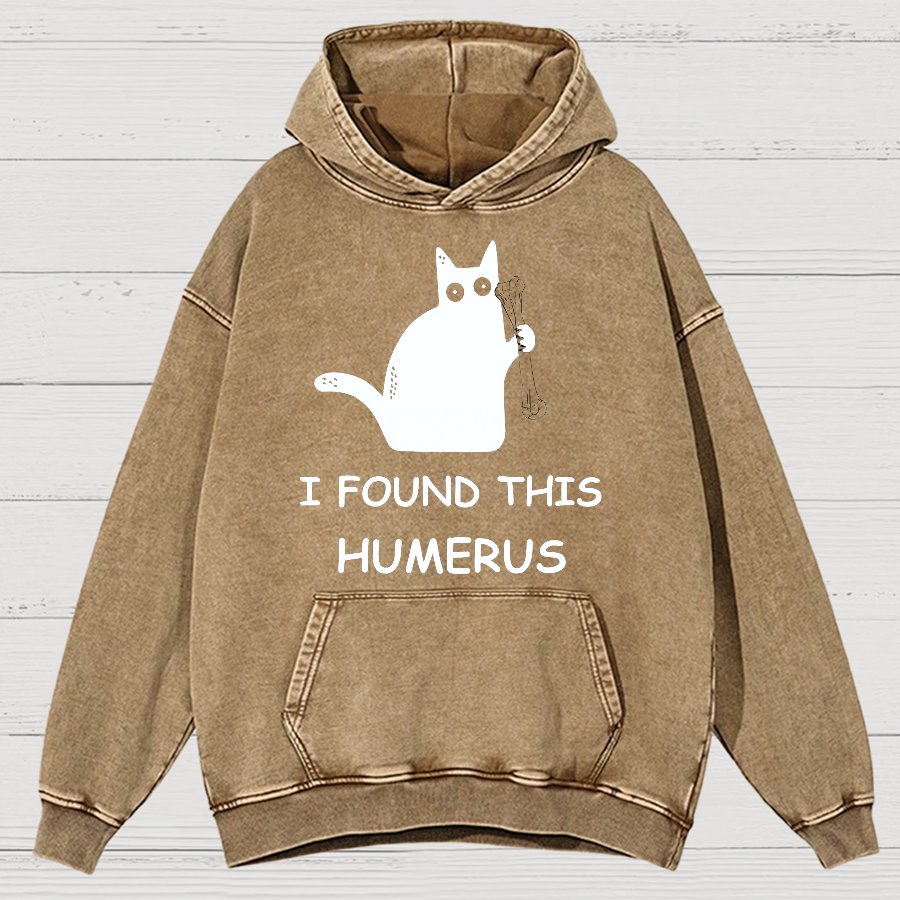 I Found This Humerus Nerdy Vintage Distressed Hoodie