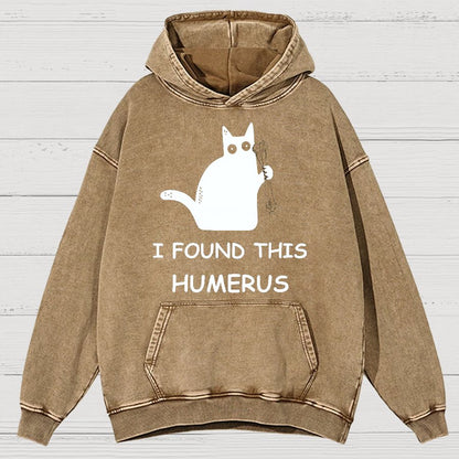 I Found This Humerus Nerdy Vintage Distressed Hoodie