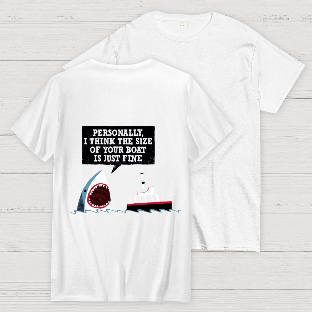 Polite Sharks Nerdy Back Printing Geek T-Shirt