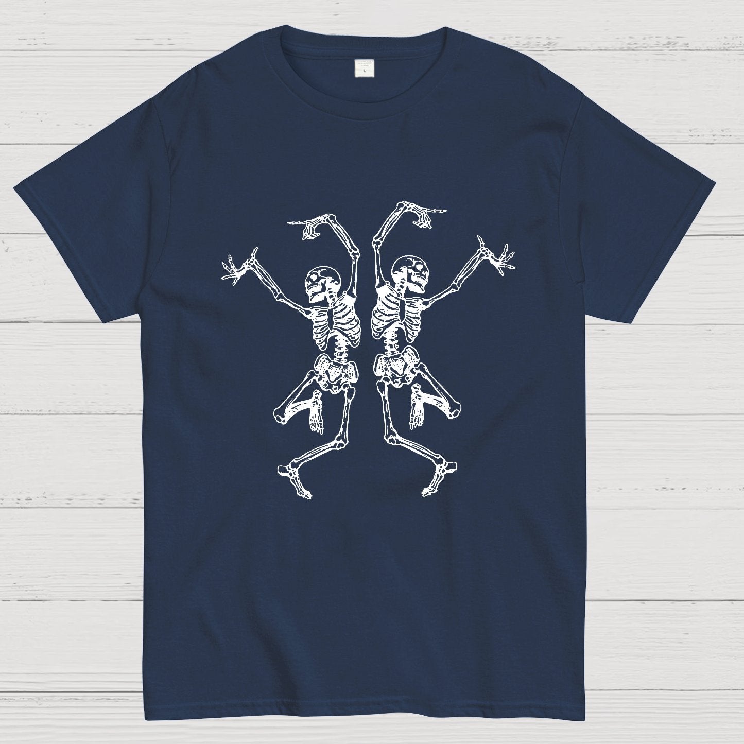 Fall Dancing Skeleton Halloween Geeky T-Shirt