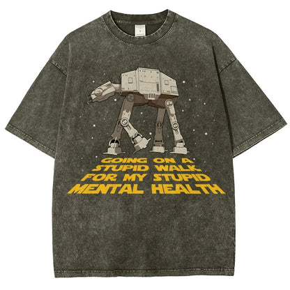 Galactic Wander Vintage Distressed T-shirt