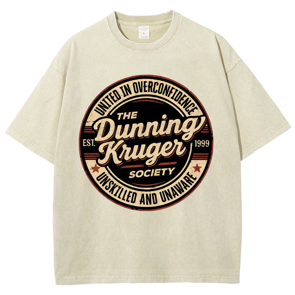 Dunning Kruger Society Vintage Distressed T-shirt