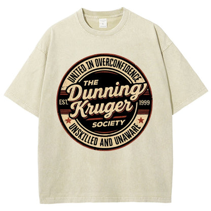 Dunning Kruger Society Vintage Distressed T-shirt