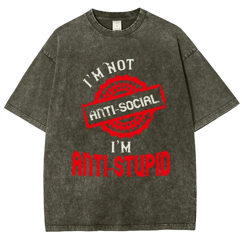 Anti-Stupid Vintage Distressed T-shirt